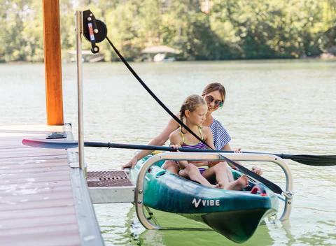 Lake Eze Stow and Go Kayak Launch Installed on Lake Keowee