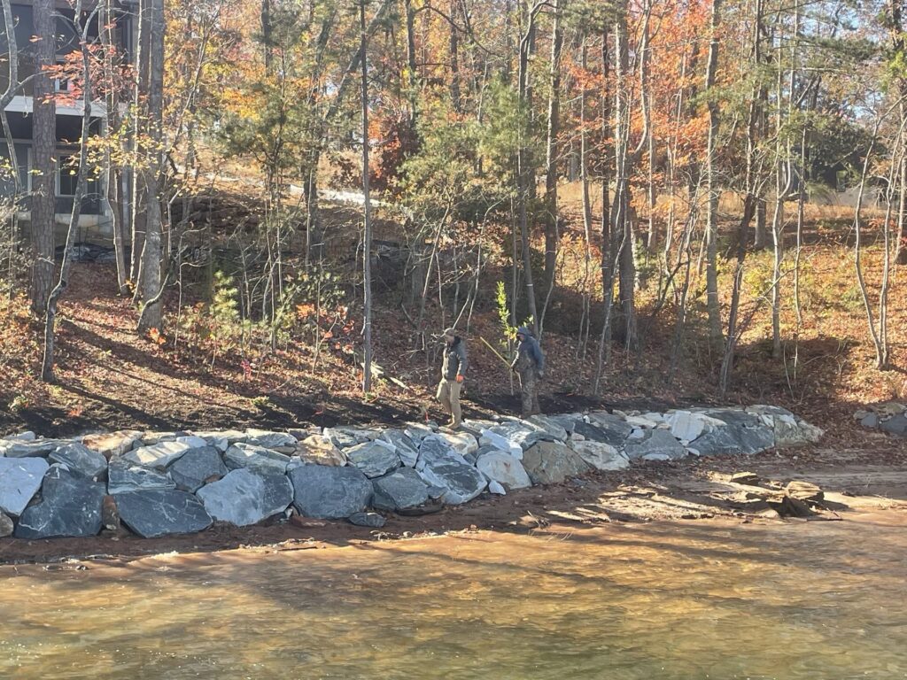 Rip Rap erosion control seneca south carolina